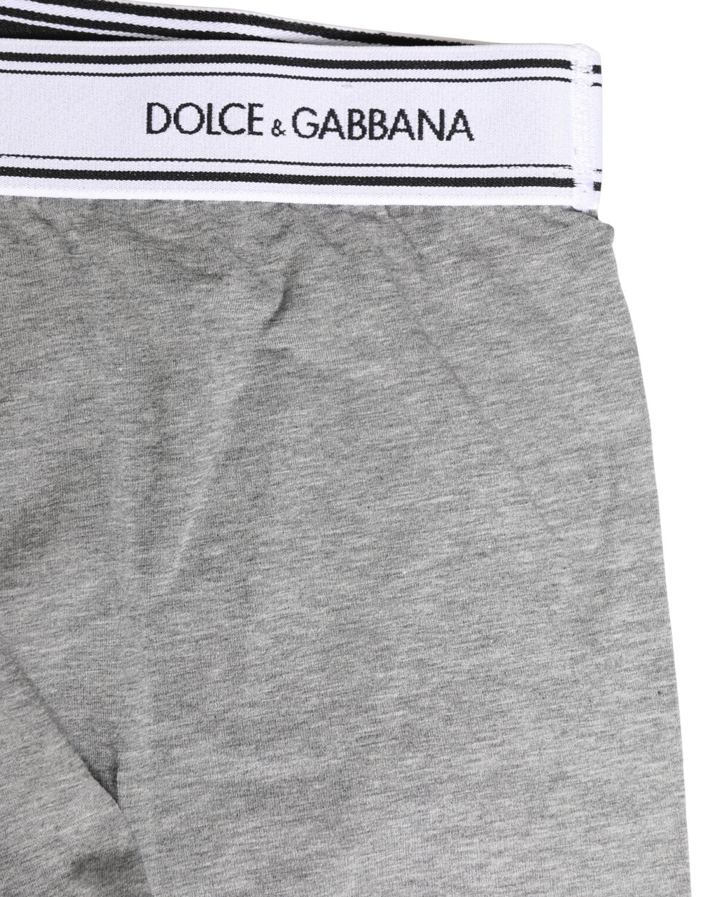 Dolce & Gabbana Gray Logo Waistband Cotton Men Boxer Underwear Grijs