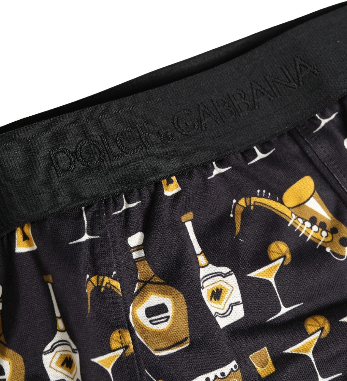 Dolce & Gabbana Black Jazz Cocktail Men Brando Brief Underwear Zwart