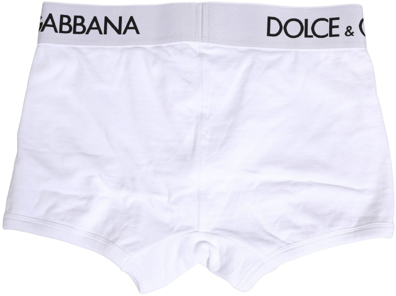 Dolce & Gabbana White Logo Waistband Regular Boxer Underwear Wit
