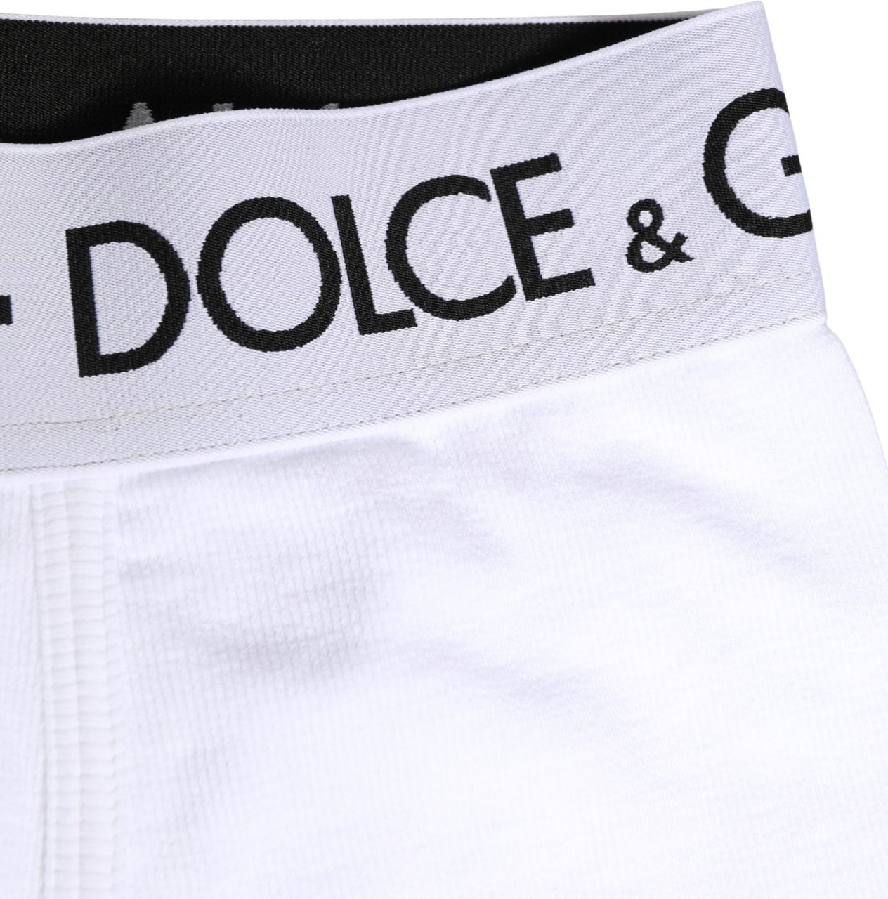 Dolce & Gabbana White Logo Waistband Regular Boxer Underwear Wit