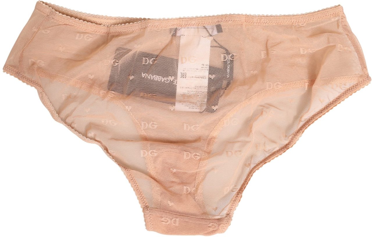 Dolce & Gabbana Beige Lace Cheekini Lingerie Panty Brief Underwear Beige