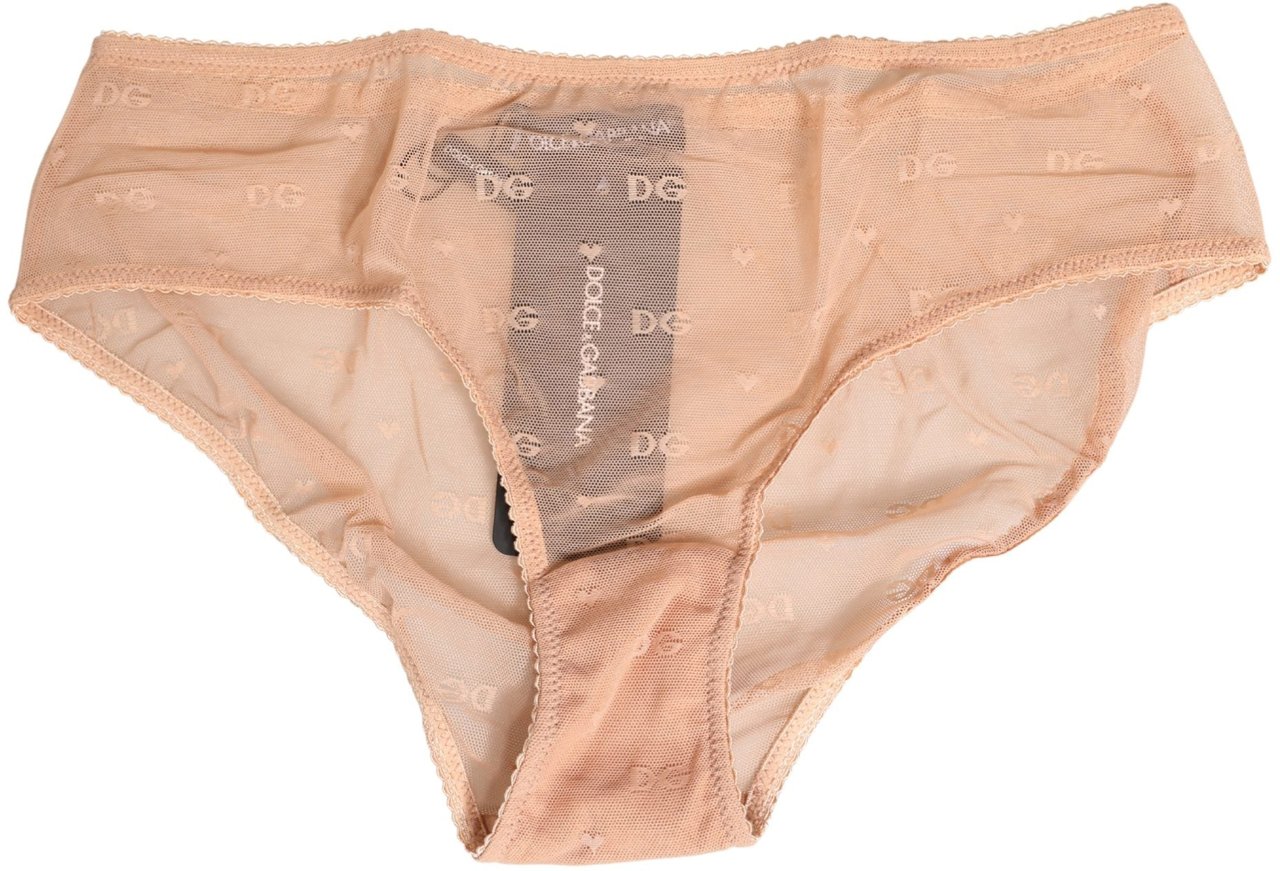 Dolce & Gabbana Beige Lace Cheekini Lingerie Panty Brief Underwear Beige