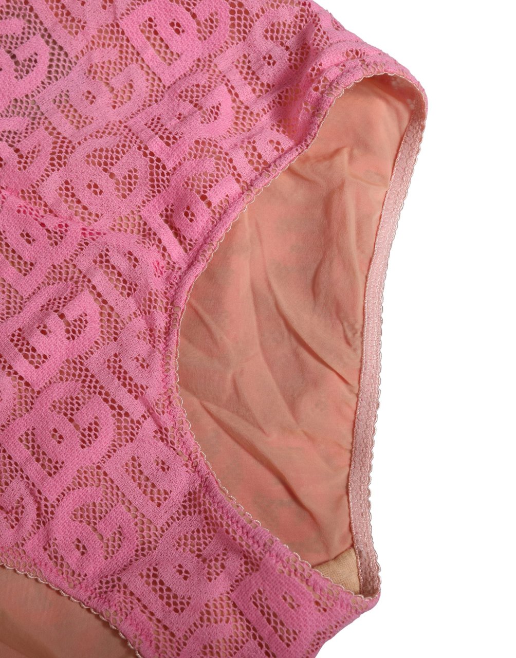 Dolce & Gabbana Pink Cotton DG Logo High Waist Girdle Underwear Zwart