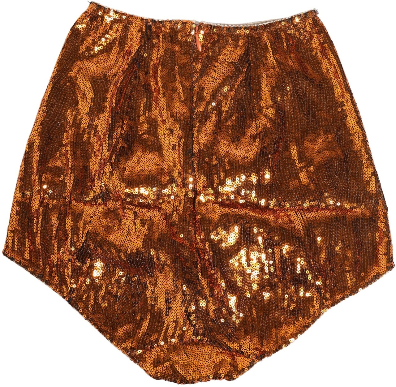 Dolce & Gabbana Orange Sequin Nylon High Waist Girdle Underwear Oranje