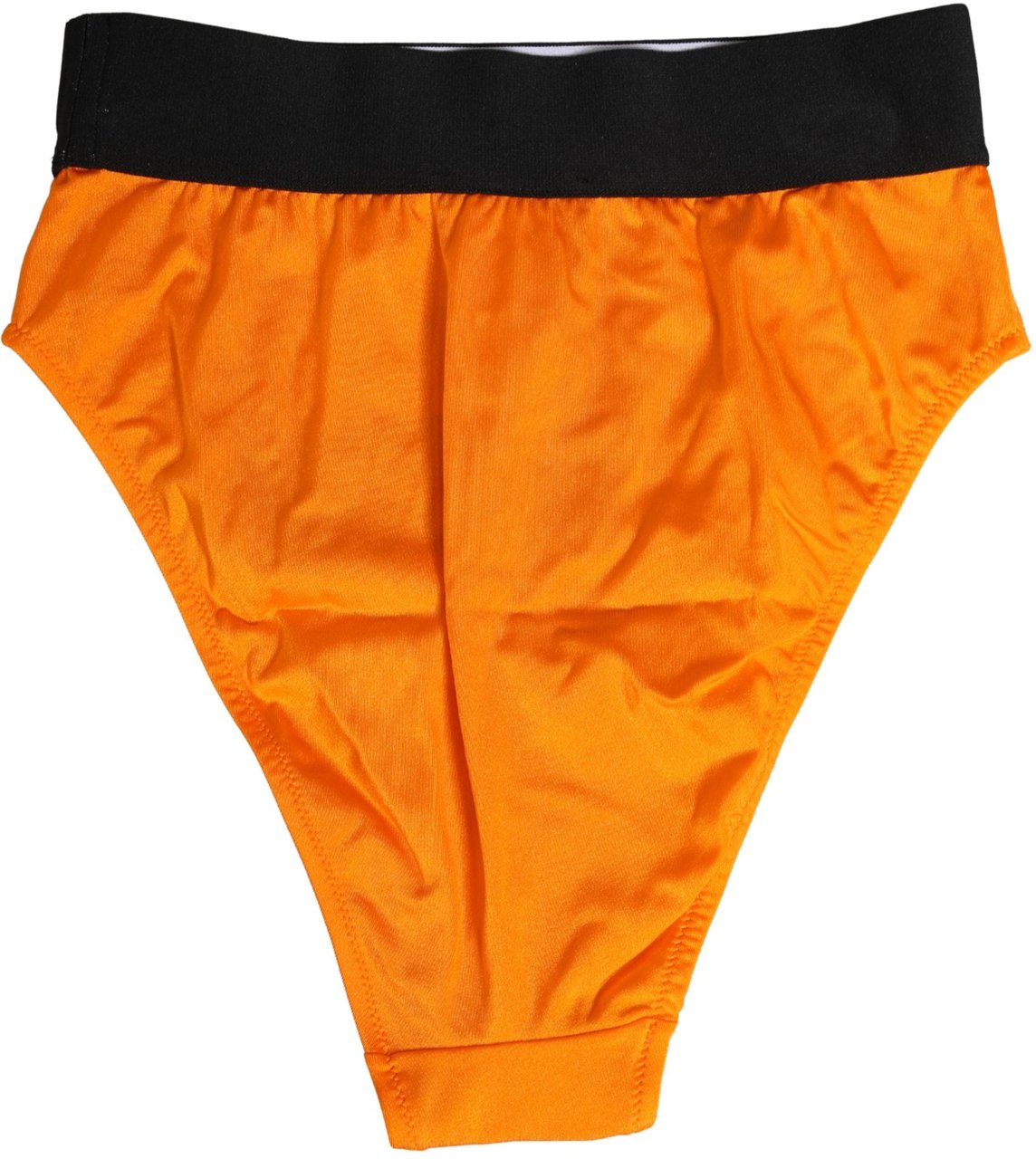 Dolce & Gabbana Orange Crystal High Waist Brief Panty Underwear Oranje