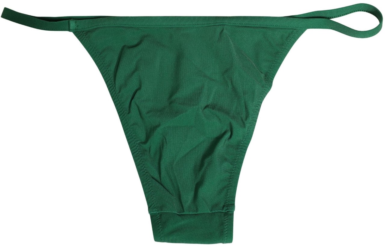 Dolce & Gabbana Green Nylon Bottom Beachwear Bikini Swimwear Groen