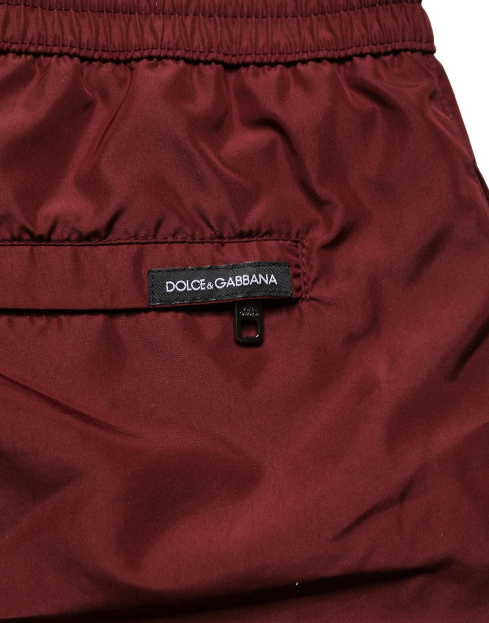 Dolce & Gabbana Maroon Polyester Drawstring Shorts Swimwear Maroon