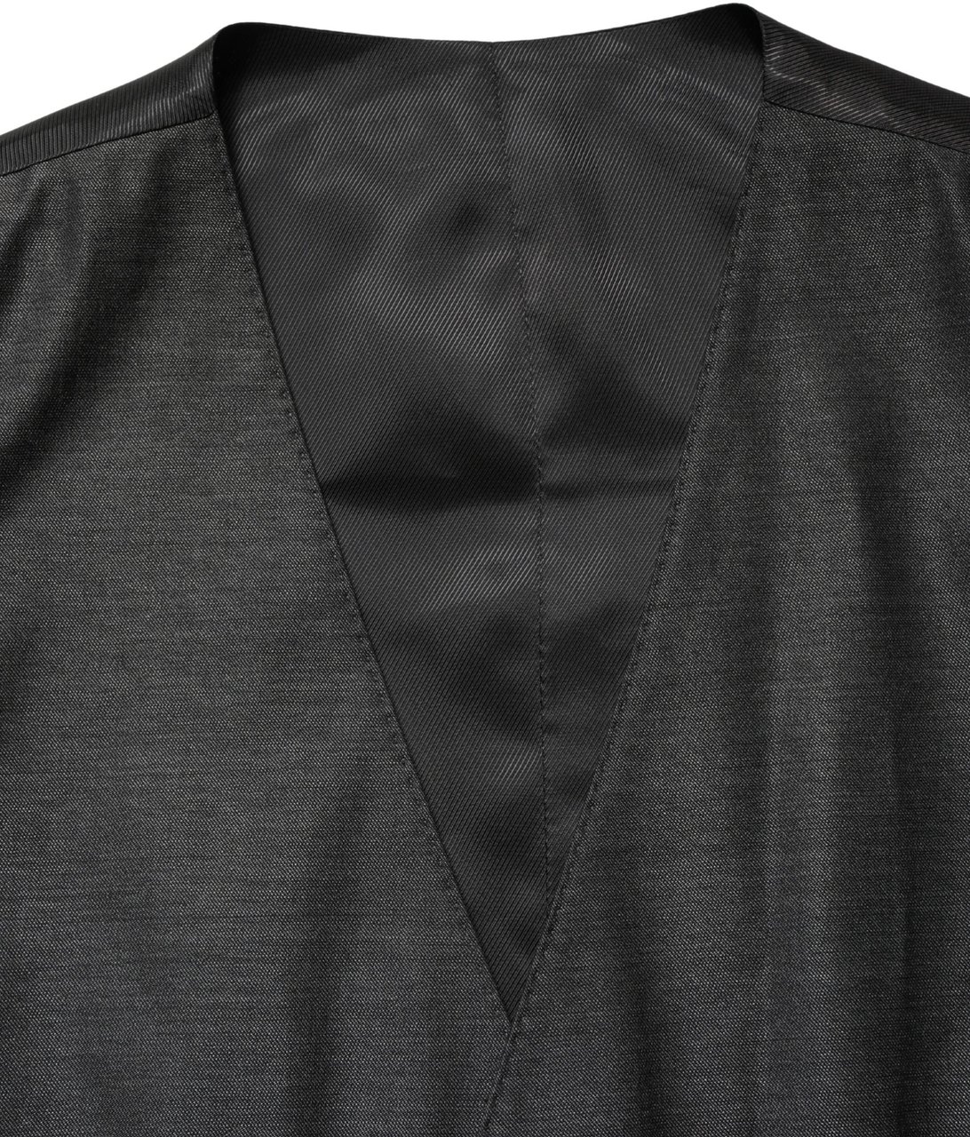 Dolce & Gabbana Dark Gray Wool Dress Formal Waistcoat Vest Grijs