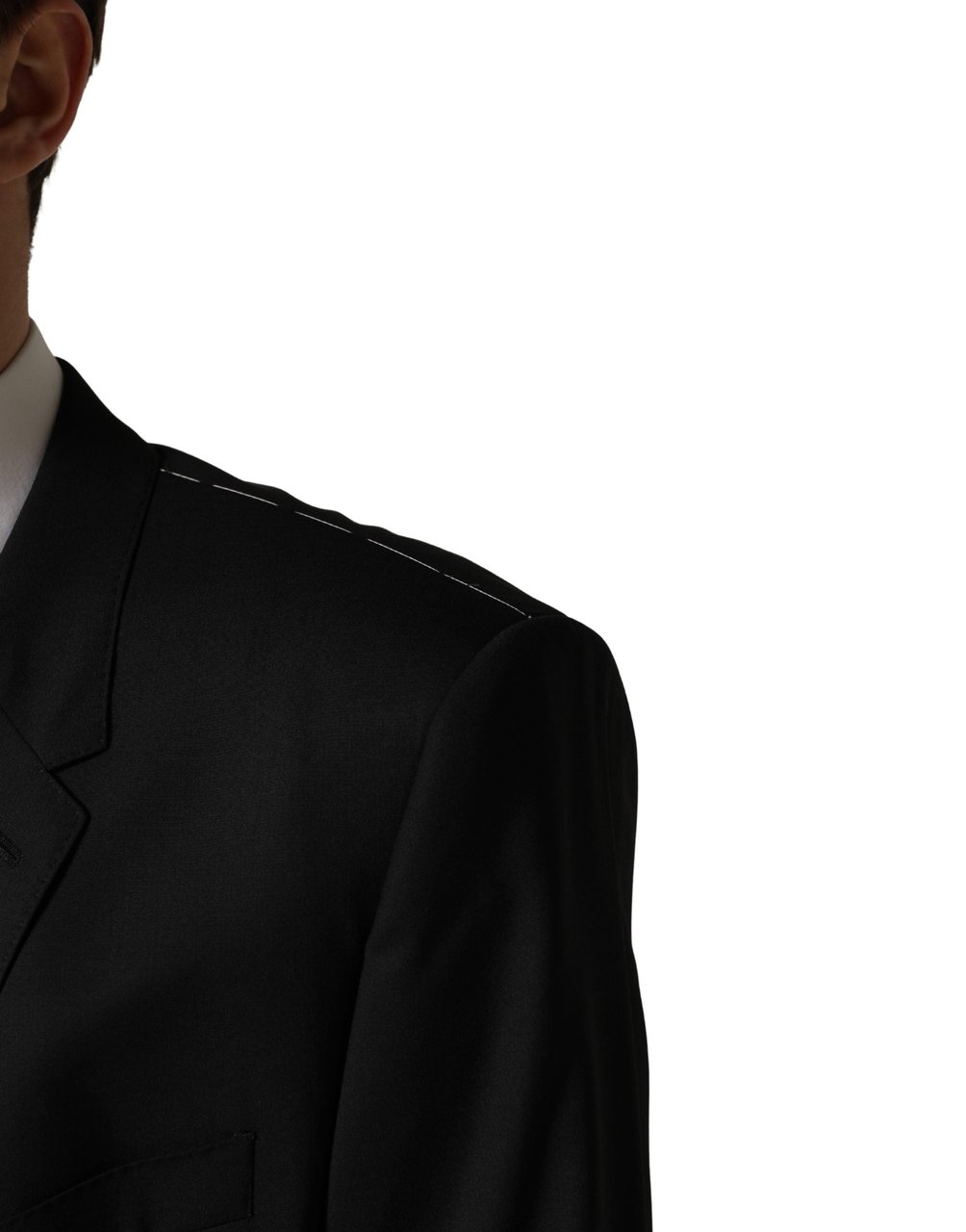Dolce & Gabbana Black Single Breasted 2 Button Suit Jacket Zwart
