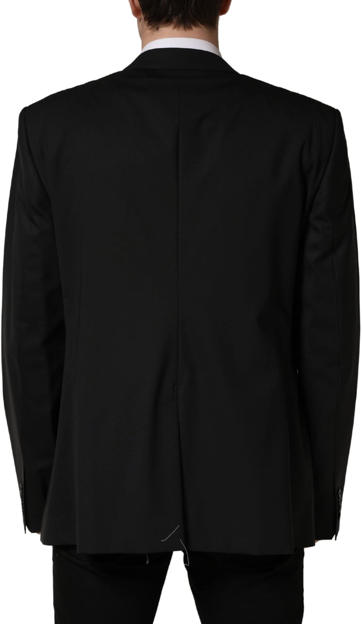 Dolce & Gabbana Black Single Breasted 2 Button Suit Jacket Zwart