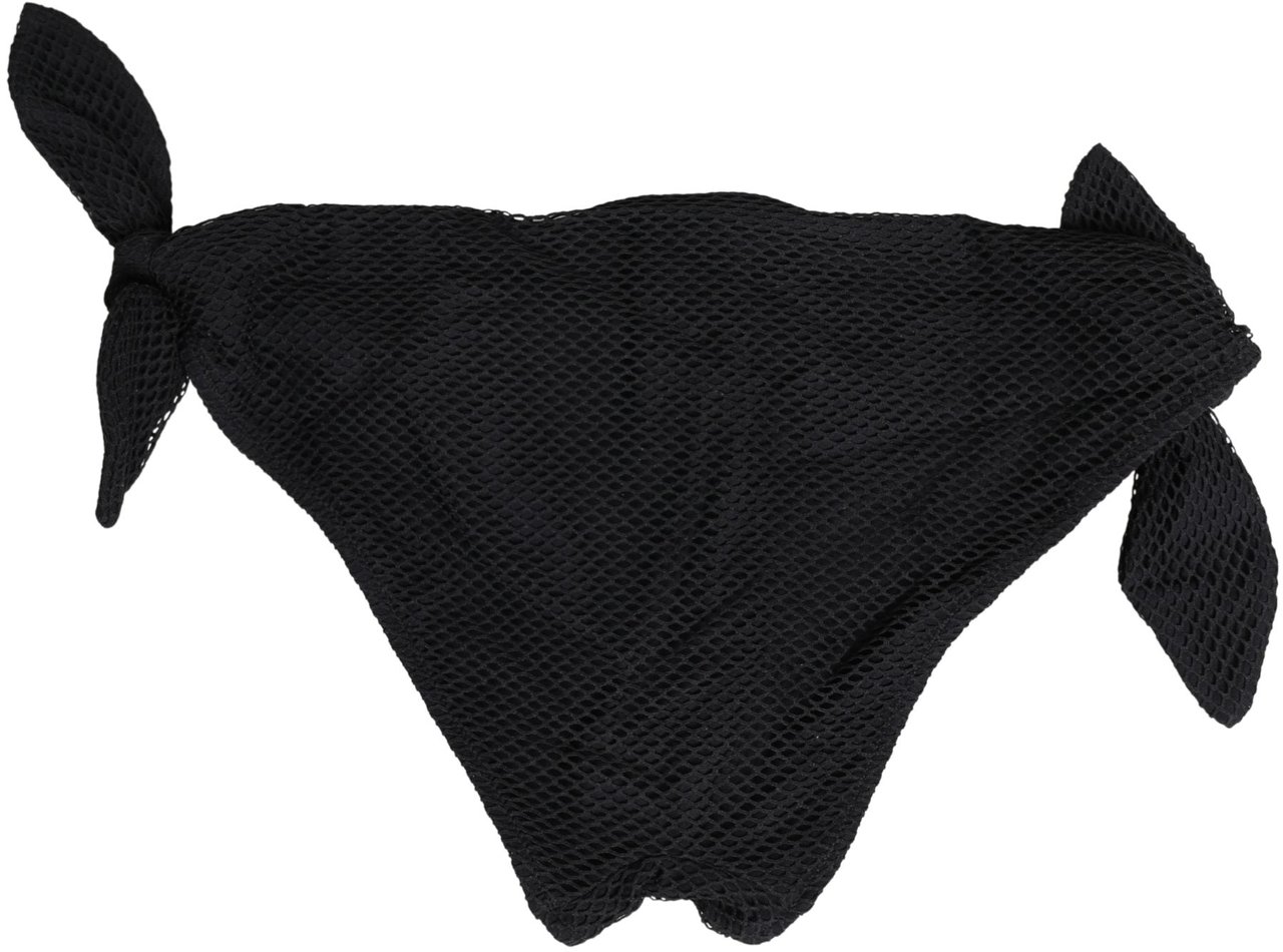 Dolce & Gabbana Swimwear Black Side-Tie Bikini Bottom DG Logo Zwart