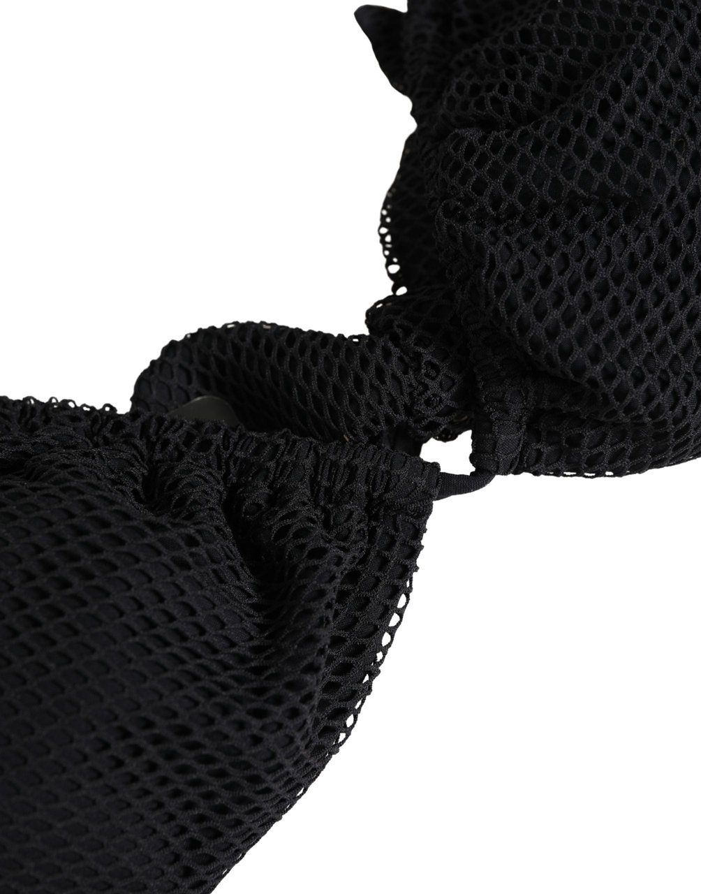 Dolce & Gabbana Black Padded Triangle Halter Bikini Top Swimwear Zwart