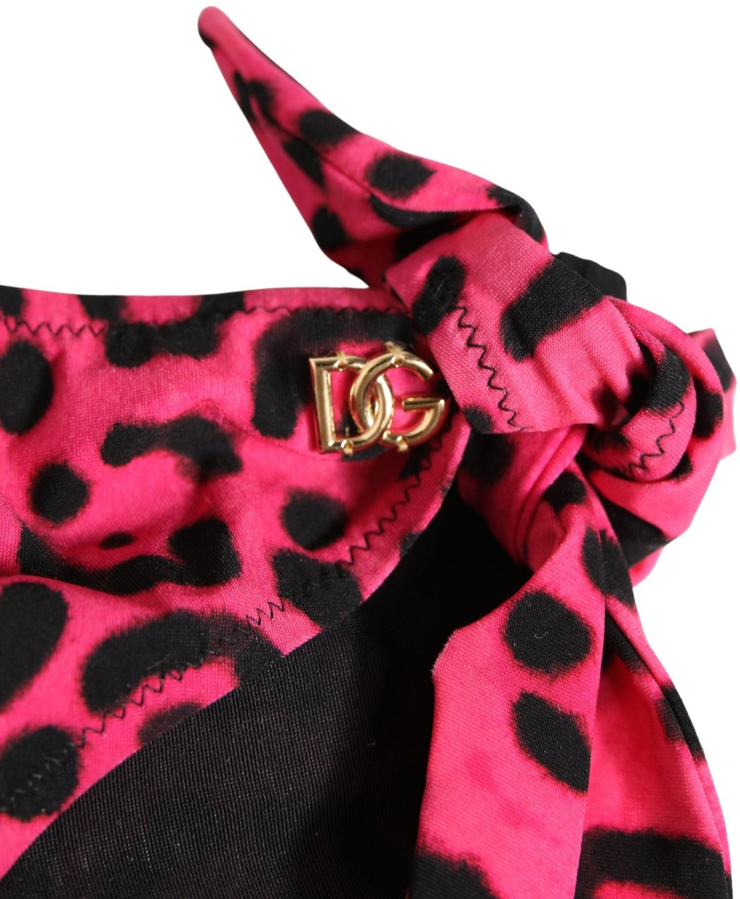 Dolce & Gabbana Pink Leopard Print Bikini Bottom Beachwear Swimwear Roze