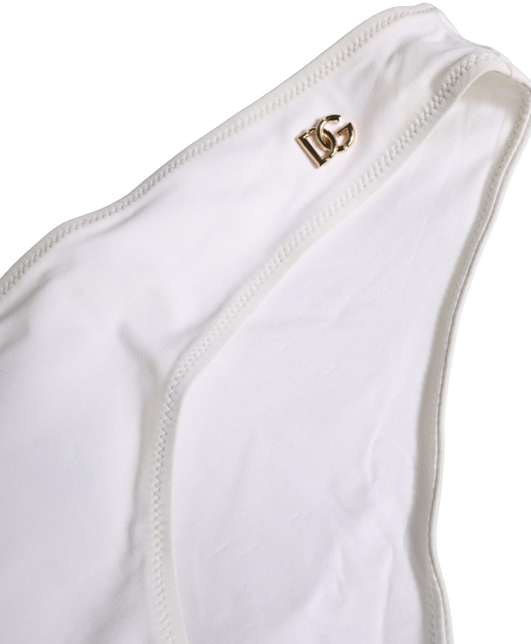 Dolce & Gabbana White DG Logo Plaque Bikini Bottom Underwear Wit