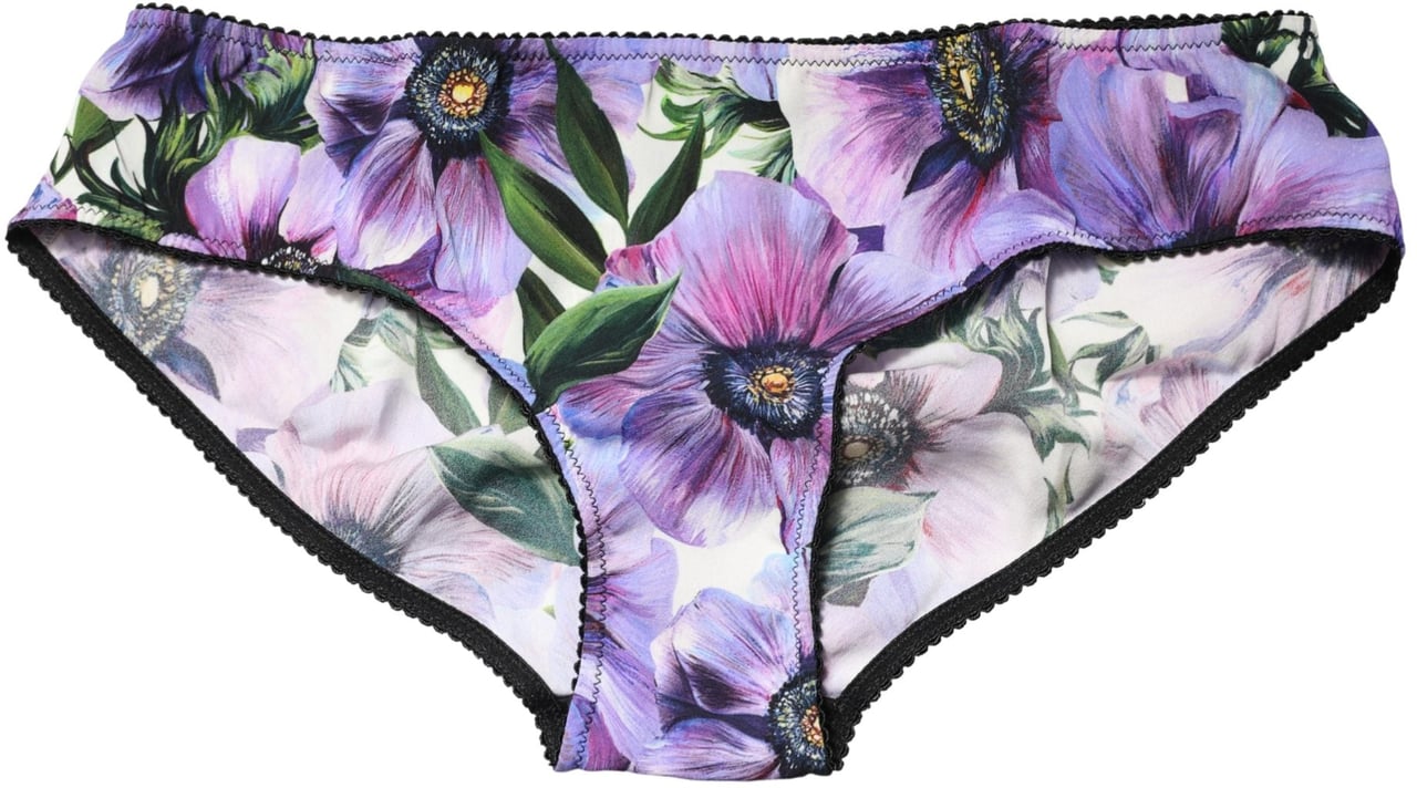 Dolce & Gabbana Multicolor Floral Mid Waist Brief Panty Underwear Divers