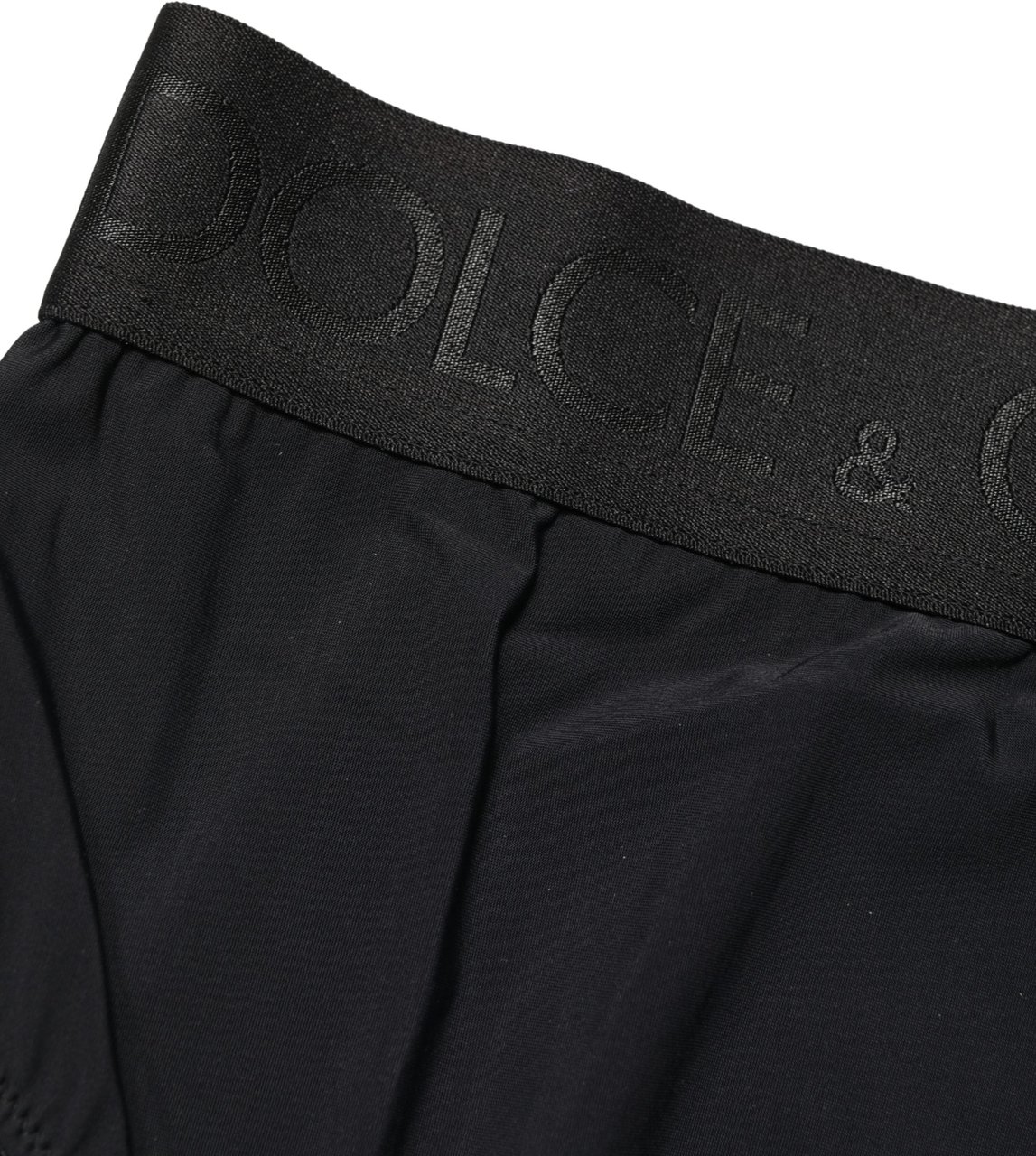 Dolce & Gabbana Black Logo Waistband High Brief Underwear Zwart