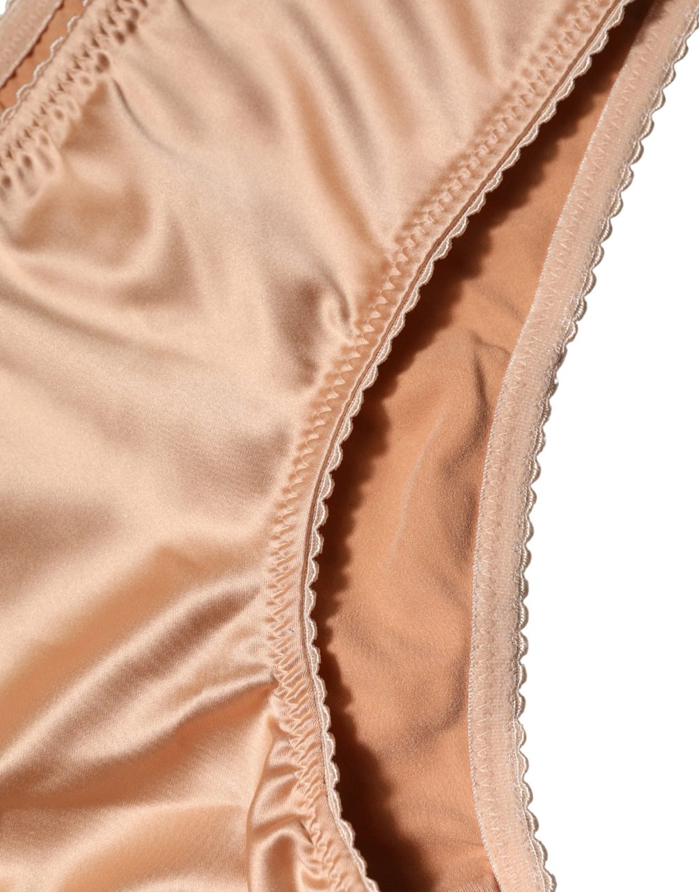 Dolce & Gabbana Beige Silk Stretch Mid Waist Brief Panty Underwear Beige