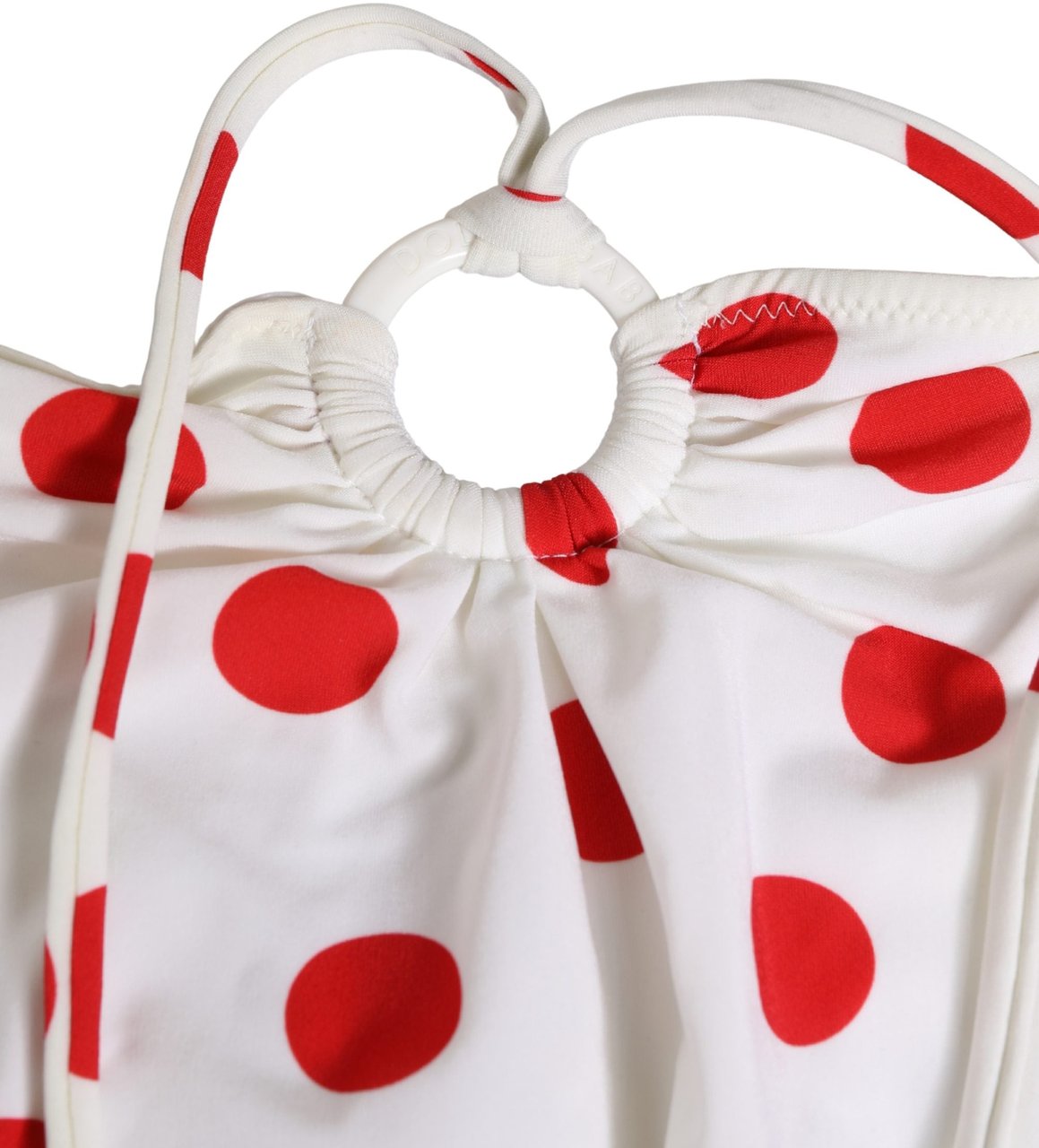 Dolce & Gabbana White Polka Dot One-Piece Swimsuit Swimwear Wit