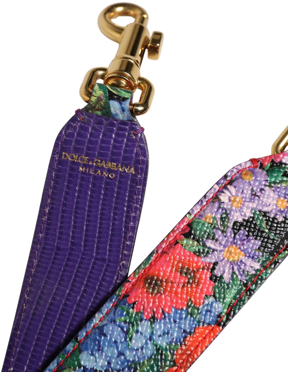 Dolce & Gabbana Multicolor Floral Leather Bag Accessory Shoulder Strap Divers