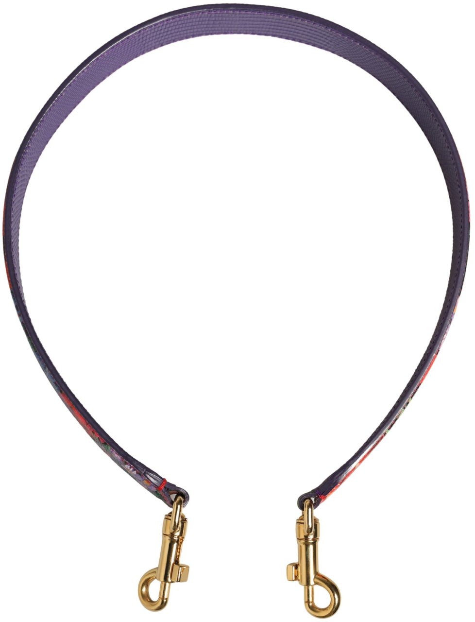Dolce & Gabbana Multicolor Floral Leather Bag Accessory Shoulder Strap Divers