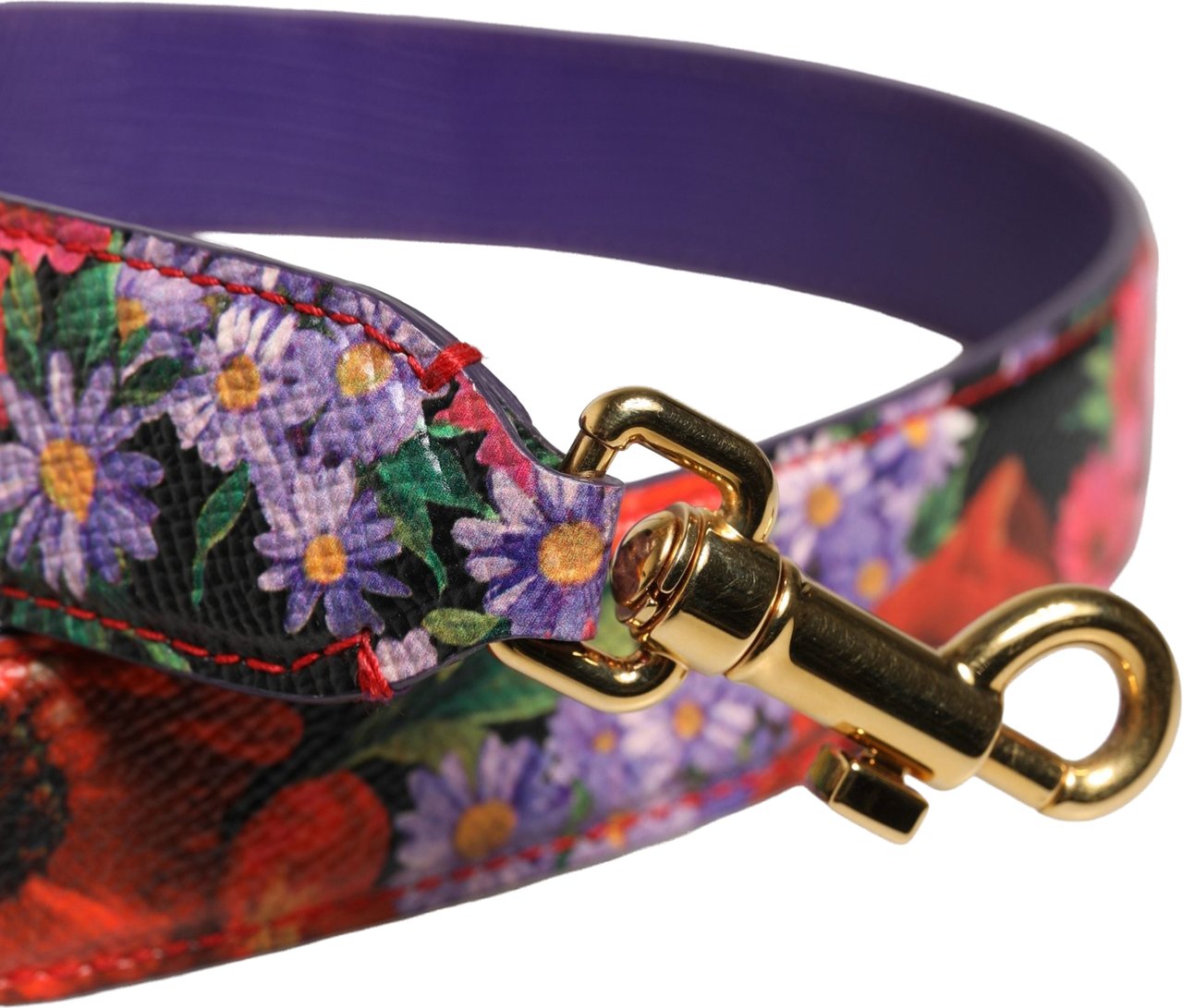 Dolce & Gabbana Multicolor Floral Leather Bag Accessory Shoulder Strap Divers