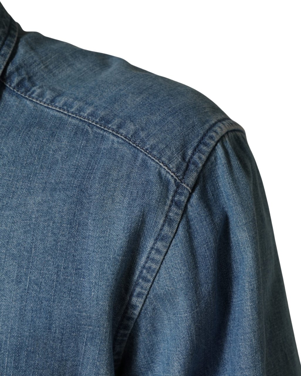 Dolce & Gabbana Blue Cotton Stretch Casual Denim Slim Shirt Blauw