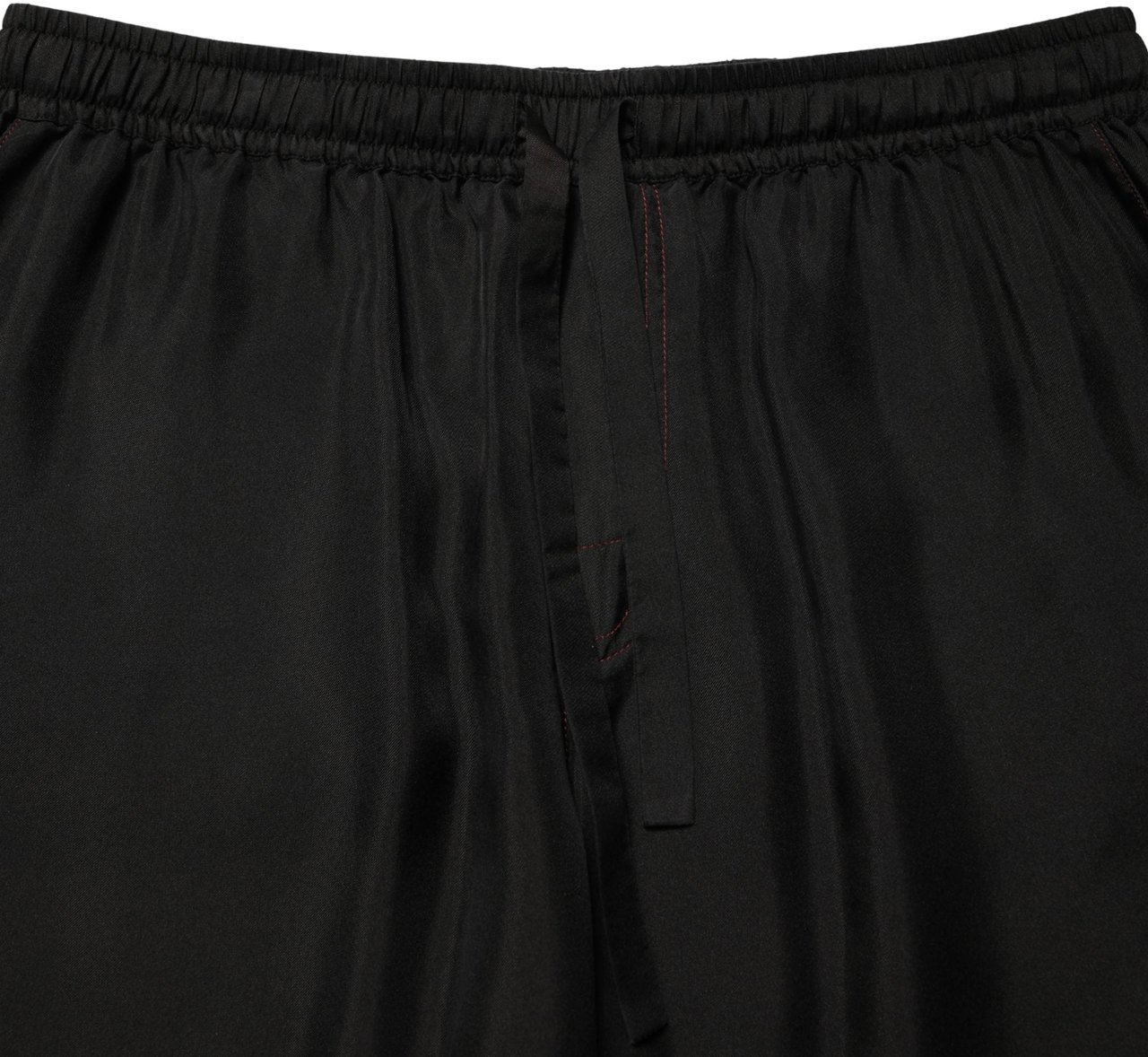 Dolce & Gabbana Black Silk Drawstring Men Bermuda Shorts Zwart