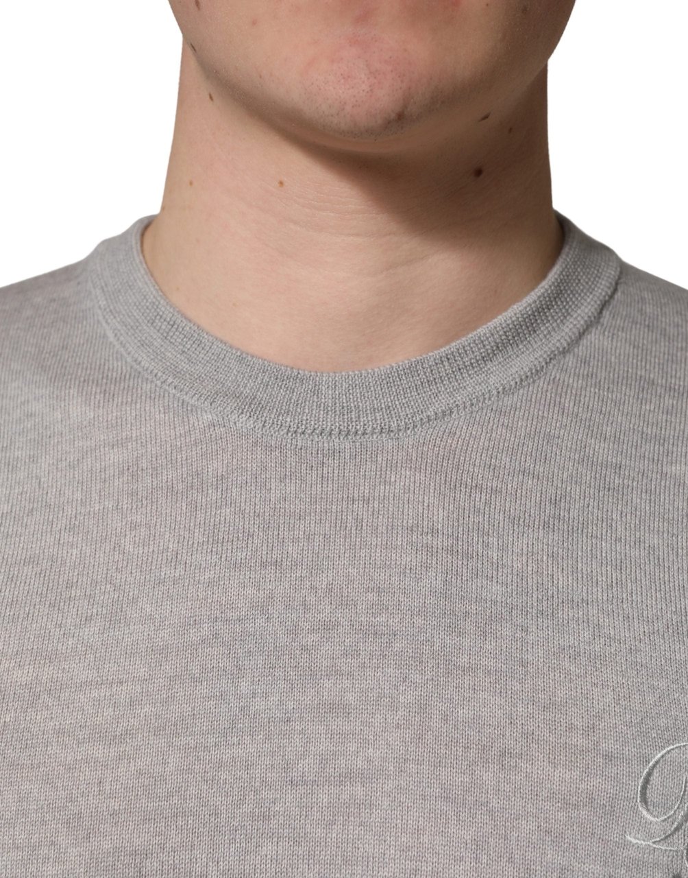Dolce & Gabbana Gray Long Sleeves Crew Neck Pullover Sweater Grijs