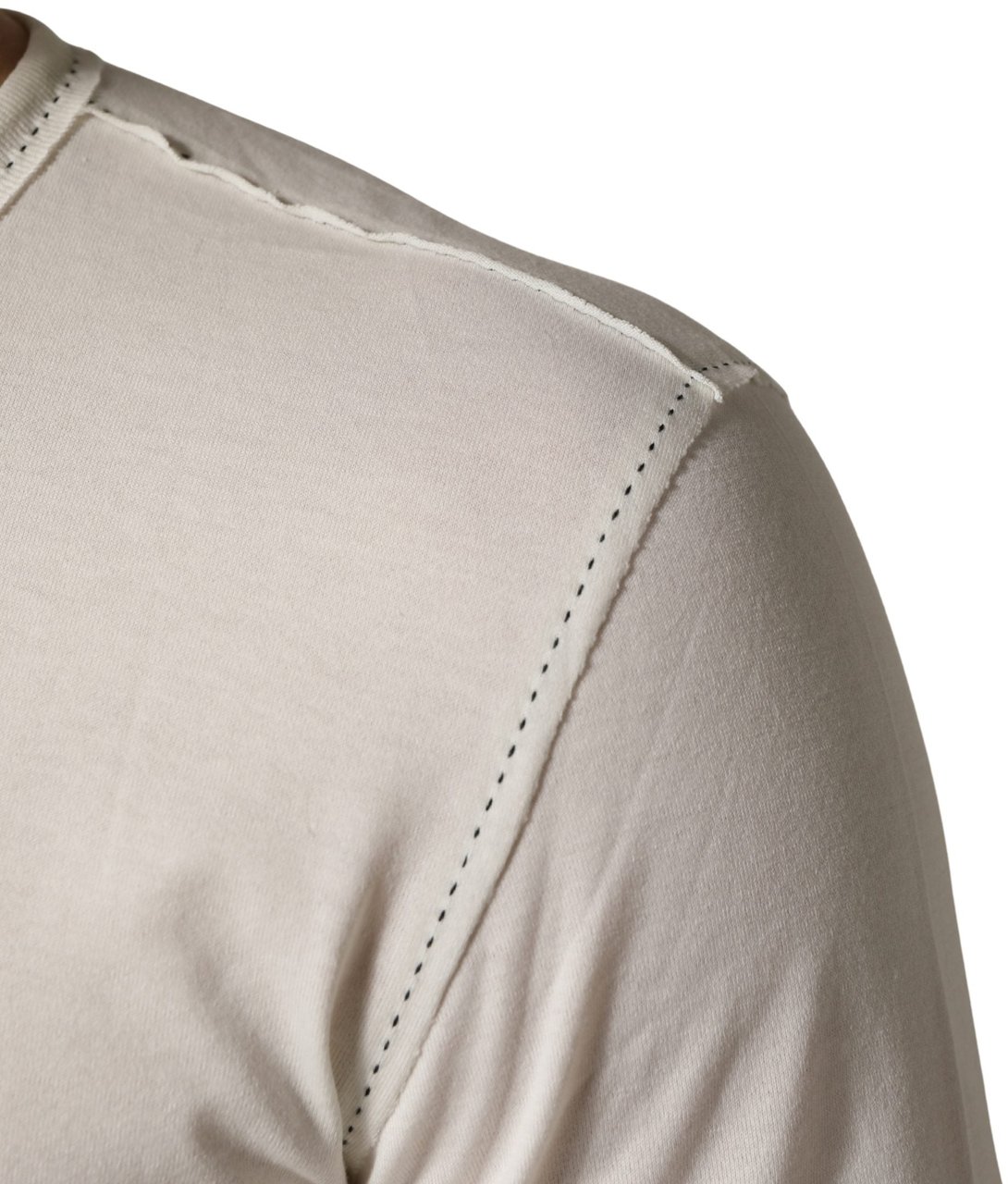Dolce & Gabbana White Long Sleeves Henley Pullover Sweater Wit