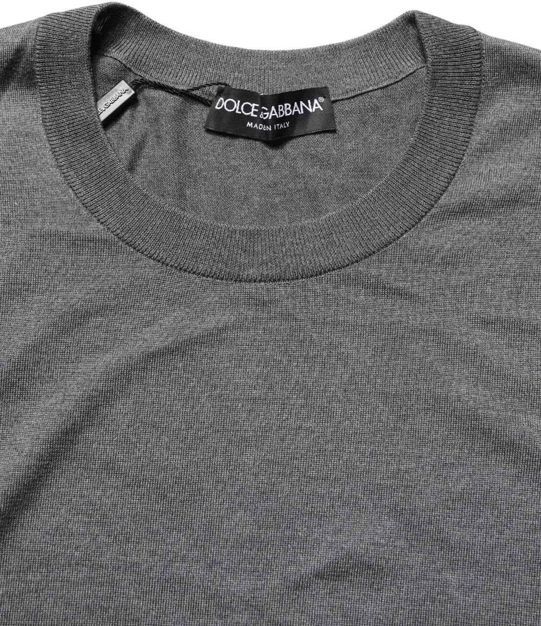 Dolce & Gabbana Gray Long Sleeves Crew Neck Pullover Sweater Grijs
