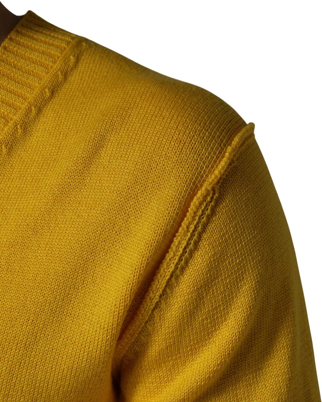 Dolce & Gabbana Wool Knitted V-Neck Pullover Yellow Geel