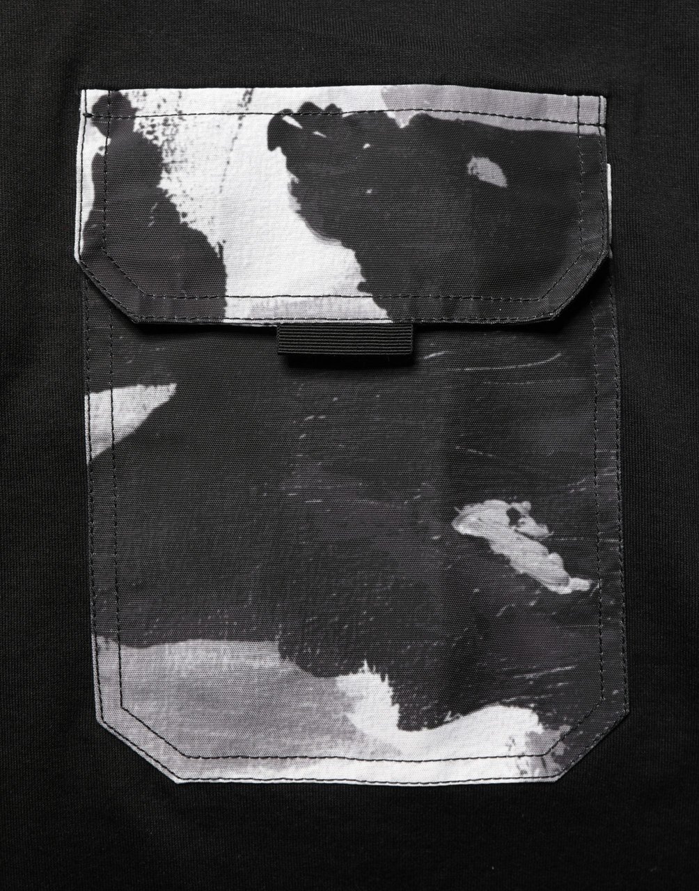 Dolce & Gabbana Black Camouflage Pocket Oversized T-shirt Divers