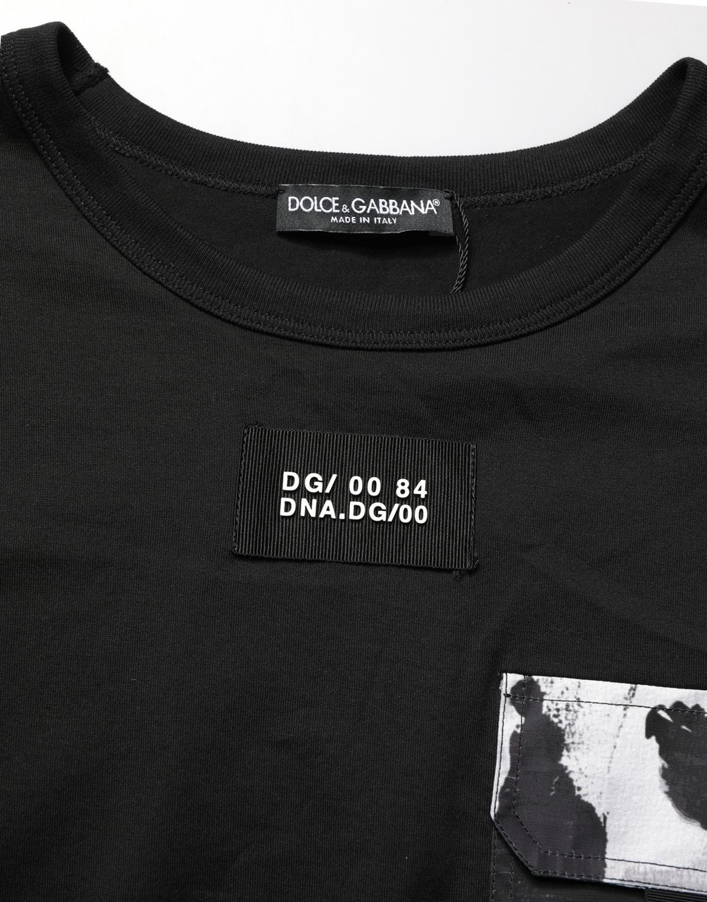 Dolce & Gabbana Black Camouflage Pocket Oversized T-shirt Divers
