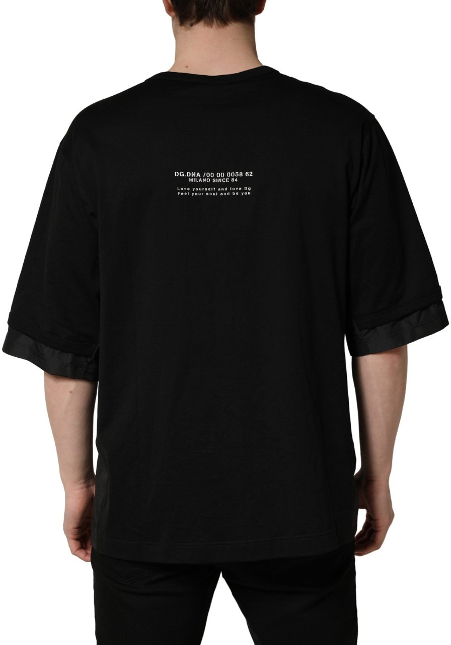 Dolce & Gabbana Black Camouflage Pocket Oversized T-shirt Divers