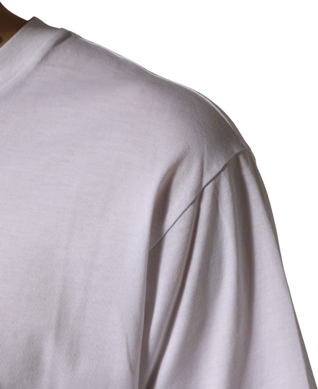 Dolce & Gabbana White Oversized Cotton Men Crew Neck T-shirt Wit