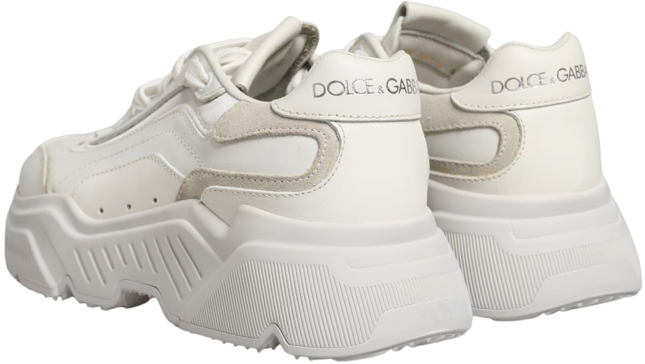 Dolce & Gabbana White Leather Daymaster Low Top Sneakers Shoes Wit