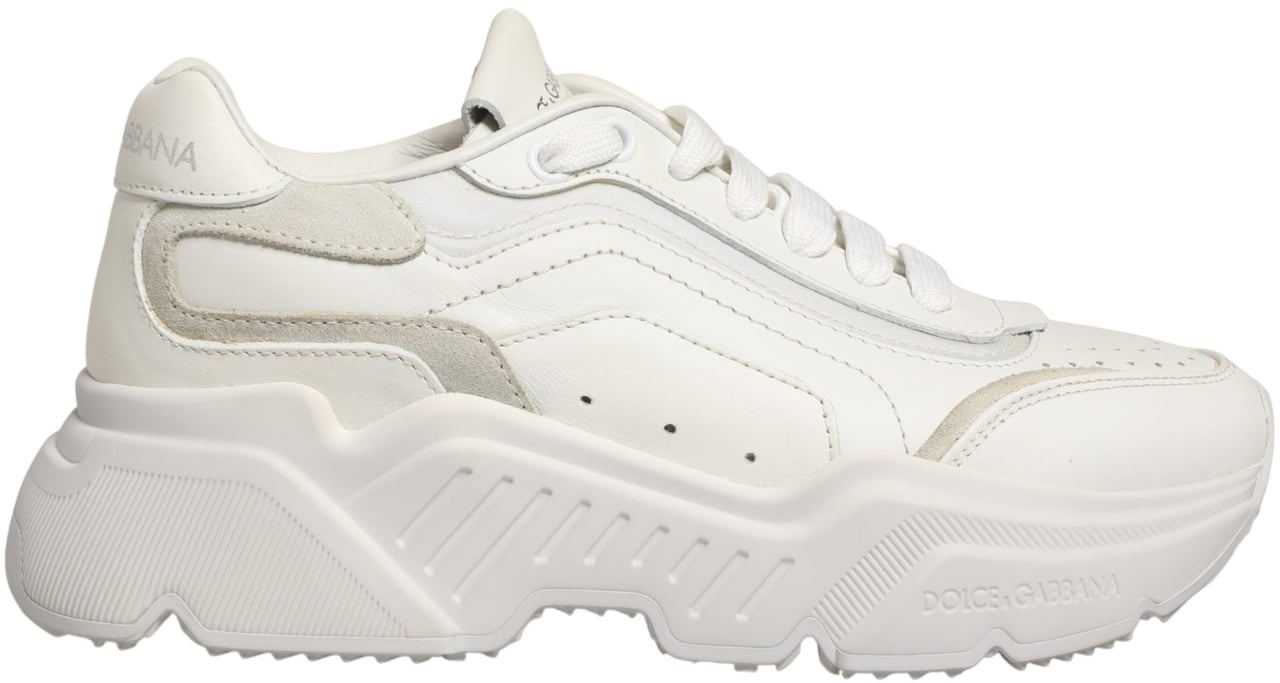 Dolce & Gabbana White Leather Daymaster Low Top Sneakers Shoes Wit