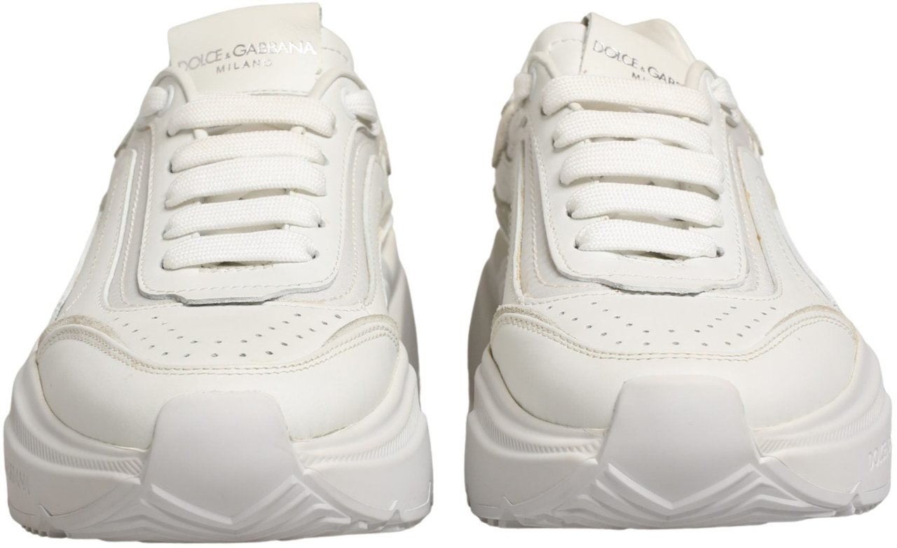 Dolce & Gabbana White Leather Daymaster Low Top Sneakers Shoes Wit