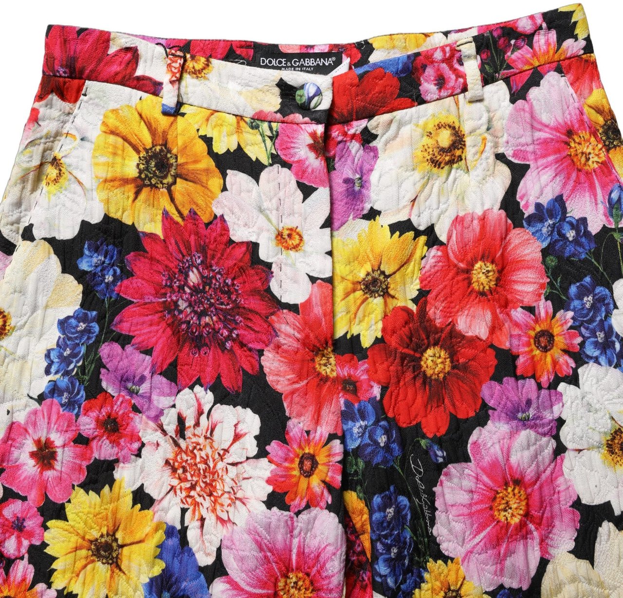 Dolce & Gabbana Multicolor Floral Print Tapered Trouser Pants Divers