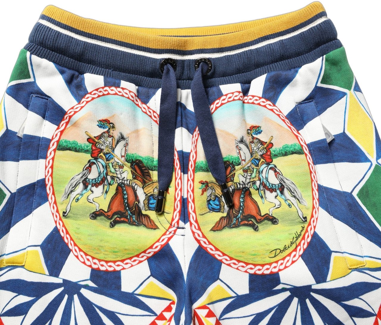 Dolce & Gabbana Multicolor Siciliano Saretto Joggers Pants Divers