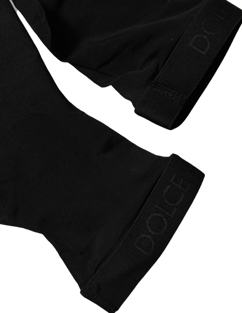 Dolce & Gabbana Black Sheer Nylon Thigh High Stockings Socks Zwart