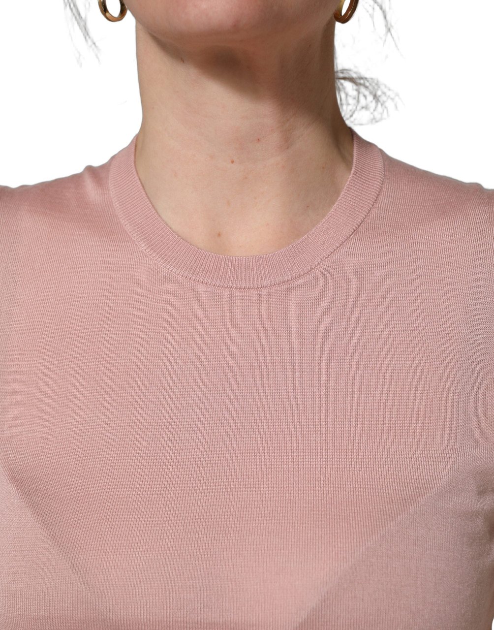 Dolce & Gabbana Pink Sleeveless Cashmere Knitted Tank Top Beige