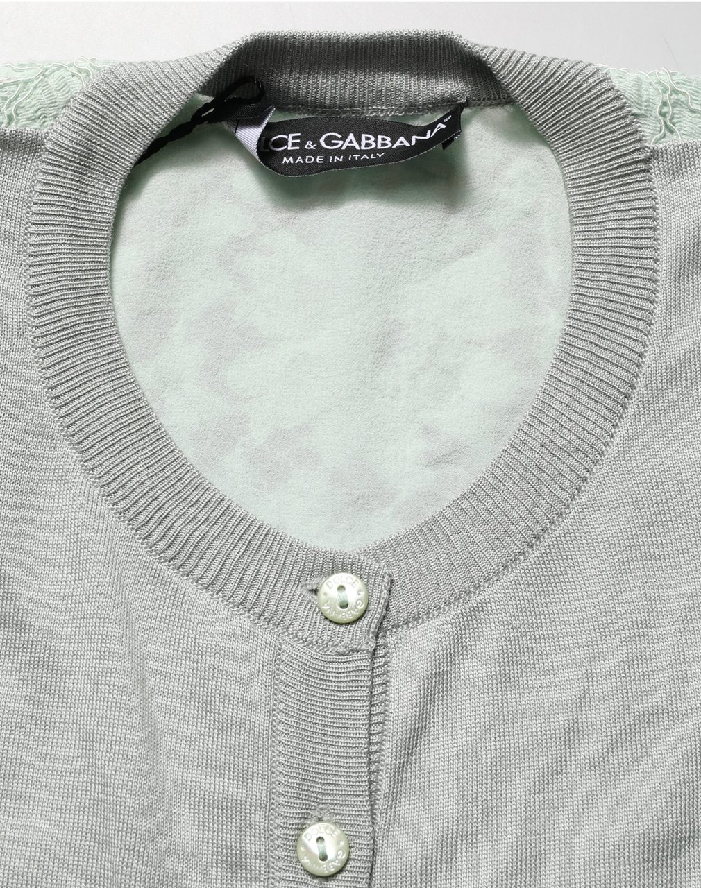 Dolce & Gabbana Green ButtonDown LongSleeve Cardigan Sweater Wit