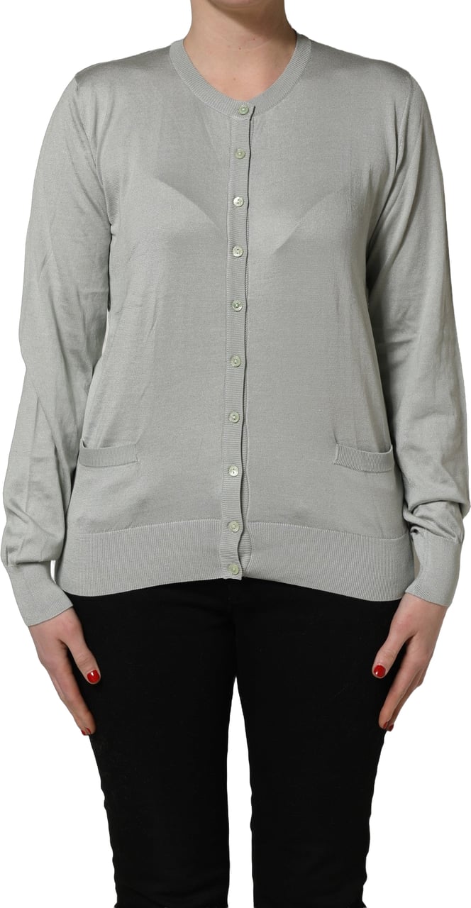 Dolce & Gabbana Green ButtonDown LongSleeve Cardigan Sweater Wit