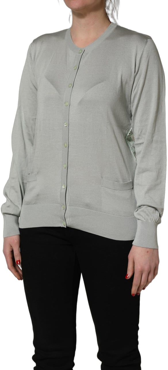 Dolce & Gabbana Green ButtonDown LongSleeve Cardigan Sweater Wit
