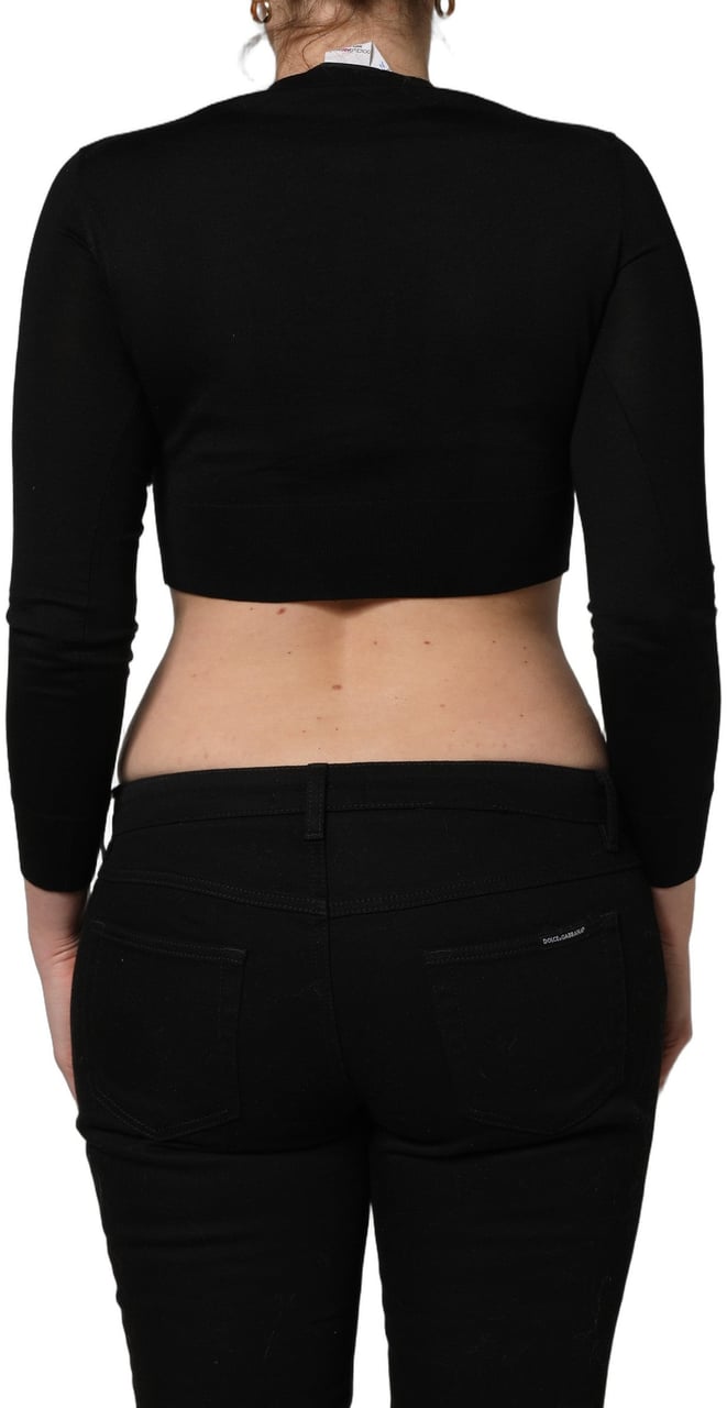 Dolce & Gabbana Black Graphic Print Long-Sleeved Top Divers