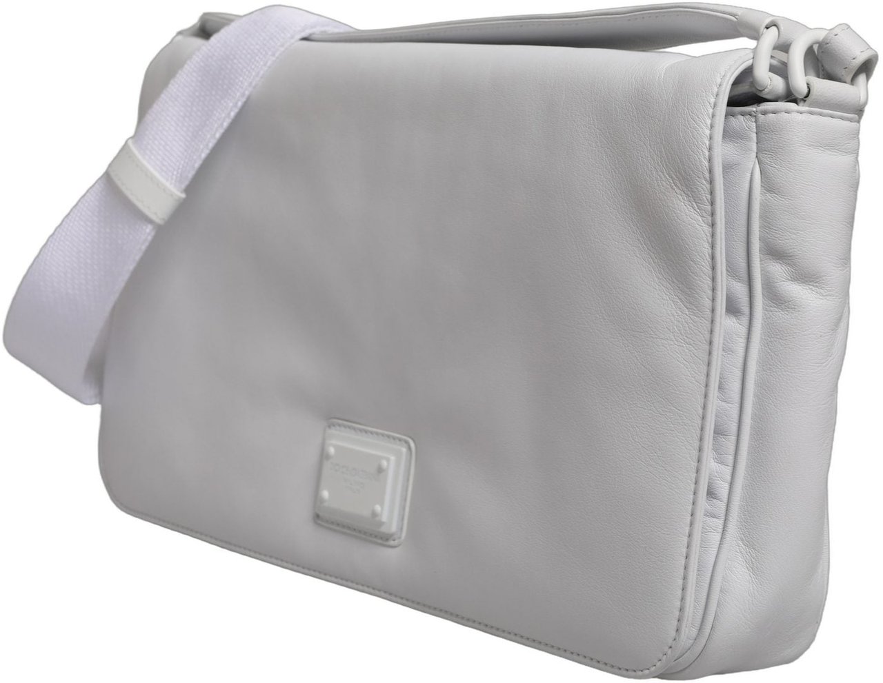 Dolce & Gabbana White Logo Plaque Crossbody Shoulder Borse Women Bag Wit
