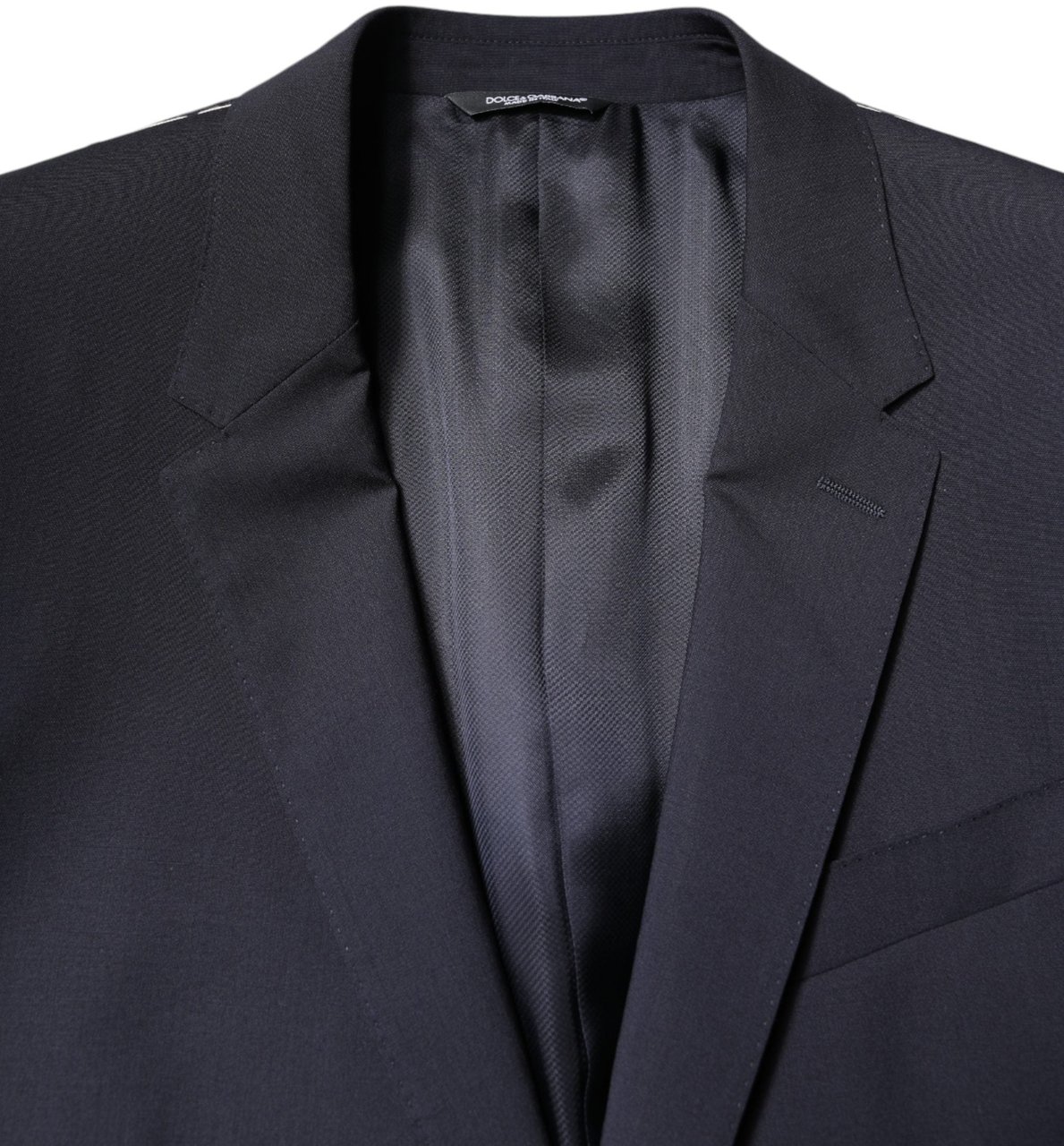 Dolce & Gabbana Blazer MARTINI Dark Blue Wool SingleBreasted Blazer Blauw
