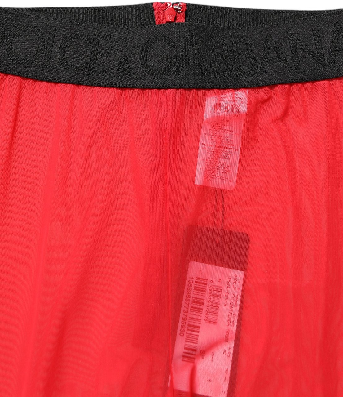 Dolce & Gabbana Red Nylon Stretch Slim Legging Trouser Pants Rood