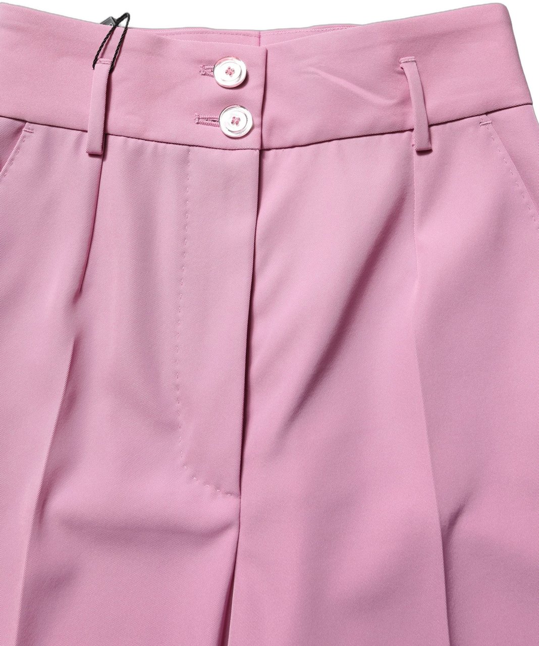 Dolce & Gabbana Pink High Waisted Polyester Trouser Pants Roze